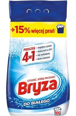 Bryza, proszek do prania 4w1, do białego, 6,825 kg