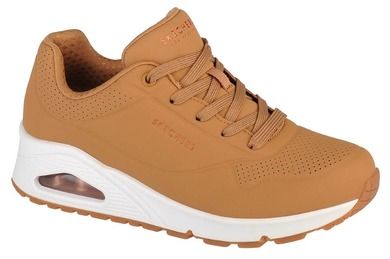 Buty sportowe damskie, brązowe, Skechers Uno-Stand on Air