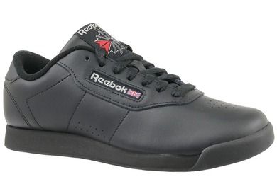 Buty sportowe damskie, czarne, Reebok Princess