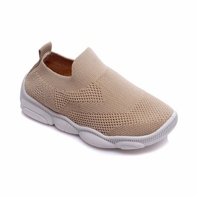 Buty sportowe dziecięce, beżowe, skórzana wkładka, Weestep