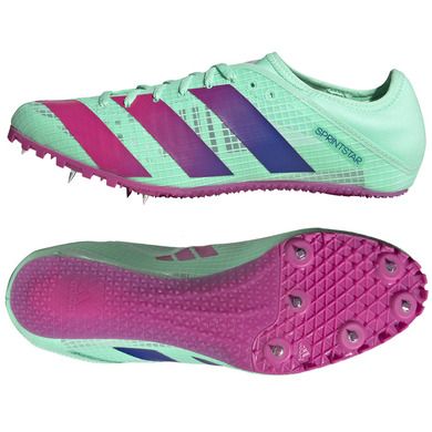 Buty sportowe, kolce, męskie, zielone, Adidas Sprintstar