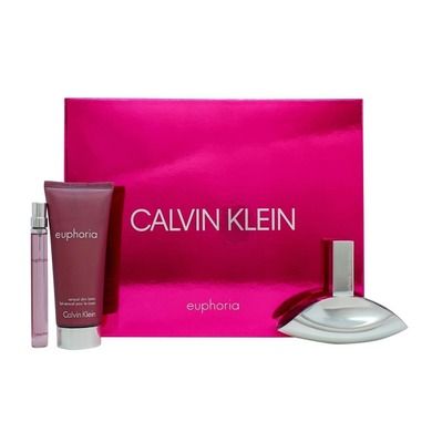 Calvin Klein, Euphoria, zestaw: woda perfumowana, spray, 50 ml + balsam do ciała, 100 ml + woda perfumowana, spray, 10 ml