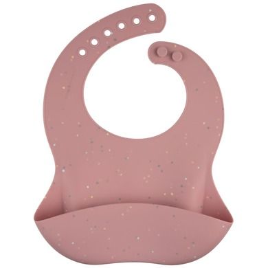 Canpol babies, Dots, śliniak silikonowy z kieszonką, pink