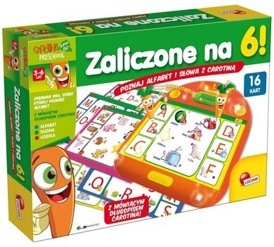 Carotina, Zaliczone na 6! Podwójna Marchewka, Alfabet i słowa, zestaw edukacyjny