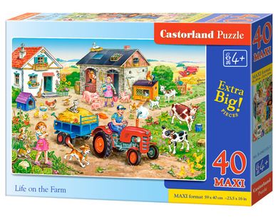 Castorland, Life on the Farm, puzzle maxi, 40 elementów