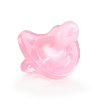 Chicco, PhysioForma Soft, smoczek uspokajający, silikonowy, różowy, 0m+