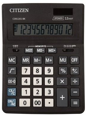 Citizen CDB1201-BK Business Line, kalkulator biurowy, 12-cyfrowy, czarny