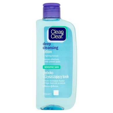 Clean&Clear, głęboko oczyszczający tonik do twarzy do skóry wrażliwej, 200 ml