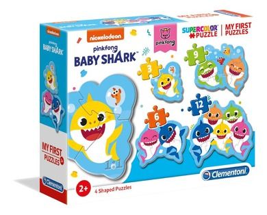 Clementoni, Baby Shark, moje pierwsze puzzle 4w1