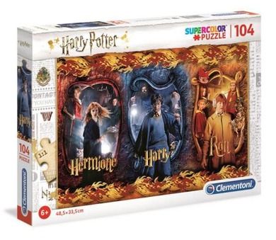 Clementoni, Harry Potter, Hermiona, Ron, Harry, puzzle, 104 elementy