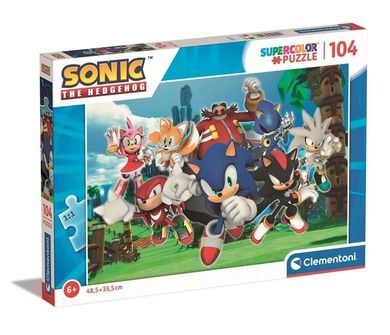 Clementoni, Sonic, puzzle, 104 elementy
