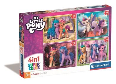 Clementoni, Super Color, My Little Pony, puzzle, 4 w1