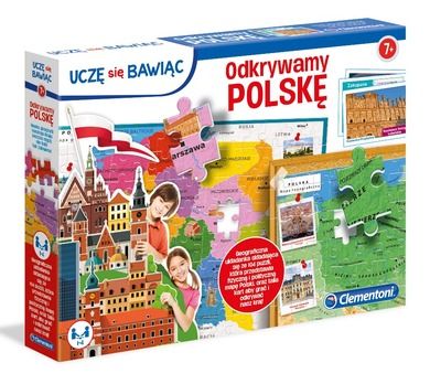 Clementoni, Uczę Się Bawiąc, Odkrywamy Polskę, puzzle, 104 elementy