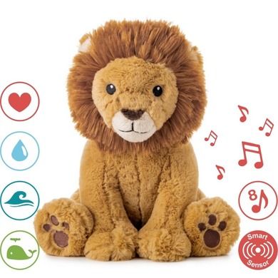 Cloud B, Lion Louis, Lew, Smart Sensor, szumiąca maskotka z czujnikiem dźwięku i pozytywką
