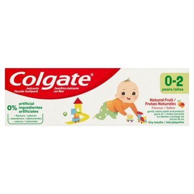 Colgate, pasta do zębów dla dzieci 0-2 lata, Naturalnie Owocowy Smak, 50 ml
