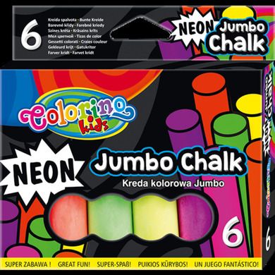 Colorino Kids, kreda neonowa Jumbo, 6 szt.