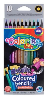 Colorino, kredki ołówkowe okrągłe, metaliczne, 10 kolorów
