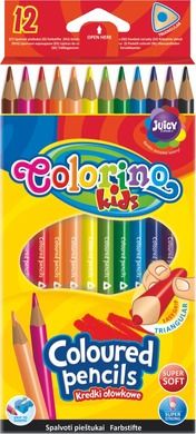 Colorino, kredki ołówkowe trójkątne, 12 kolorów