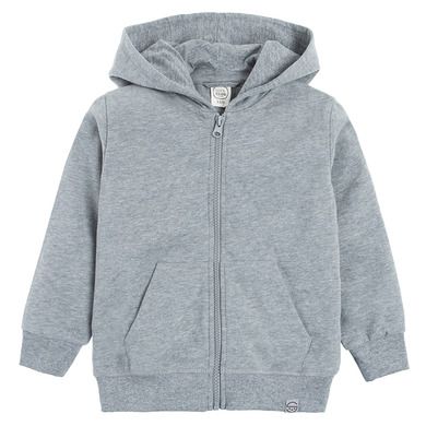 Cool Club, Bluza chłopięca z kapturem, rozpinana, szara melanż
