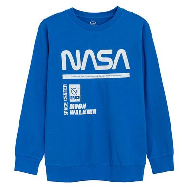 Cool Club, Bluzka chłopięca z długim rękawem, niebieska, NASA