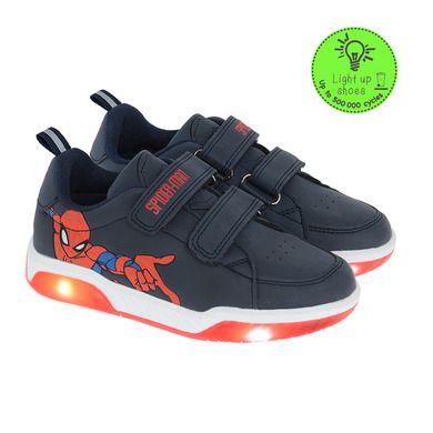 Cool Club, Buty sportowe chłopięce, granatowe, świecąca podeszwa, Spider-Man