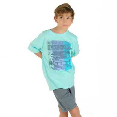 Cool Club, Komplet chłopięcy, T-shirt, Szorty, turkusowy, niebieski