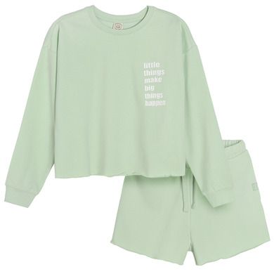 Cool Club, Komplet dziewczęcy, Bluza, Szorty, zielony