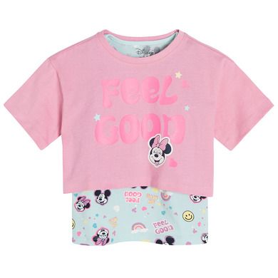 Cool Club, Komplet dziewczęcy, T-shirt crop top, T-shirt bez rękawów, mix, Myszka Minnie