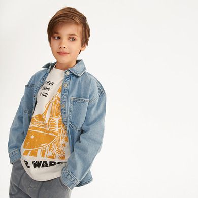 Cool Club, Koszula jeansowa chłopięca z długim rękawem, oversize, denim
