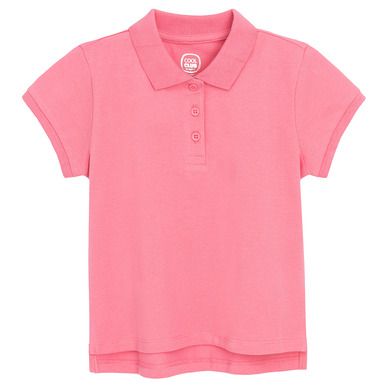 Cool Club, Koszulka polo dziewczęca z krótkim rękawem, różowa