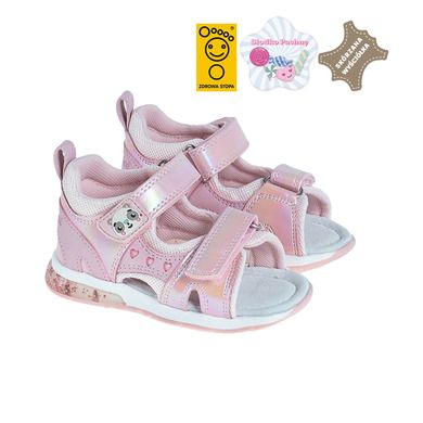 Cool Club, Sandały dziewczęce, pachnące, różowe, skórzana wkładka, Fisher-Price