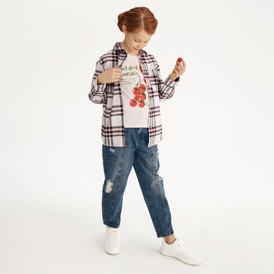 Cool Club, Spodnie jeansowe dziewczęce, mom high waist, denim
