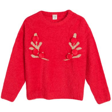 Cool Club, Sweter dziewczęcy, czerwony