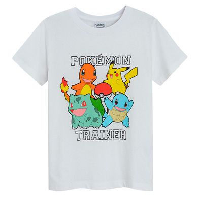Cool Club, T-shirt chłopięcy, biały, Pokemon