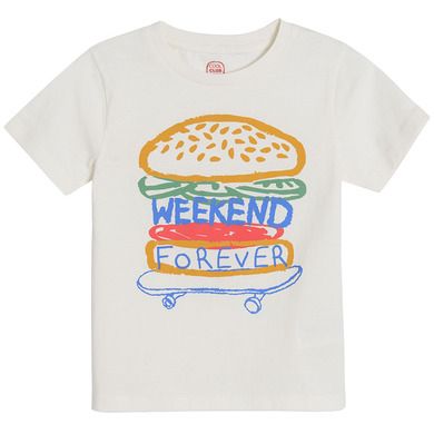 Cool Club, T-shirt chłopięcy, ecru