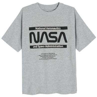 Cool Club, T-shirt chłopięcy, szary, NASA