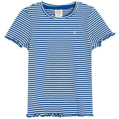 Cool Club, T-shirt dziewczęcy, biało-niebieski
