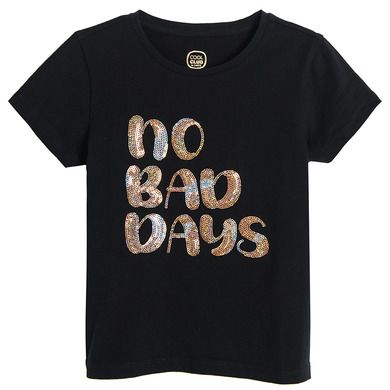 Cool Club, T-shirt dziewczęcy, czarny