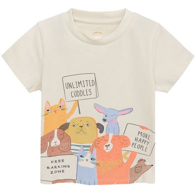 Cool Club, T-shirt dziewczęcy, ecru