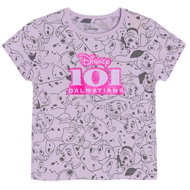 Cool Club, T-shirt dziewczęcy, fioletowy, 101 Dalmatyńczyków