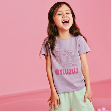 Cool Club, T-shirt dziewczęcy, fioletowy