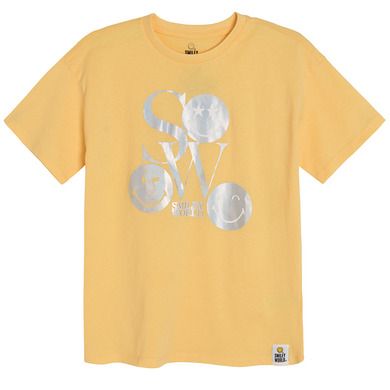 Cool Club, T-shirt dziewczęcy, oversize, żółty, SmileyWorld
