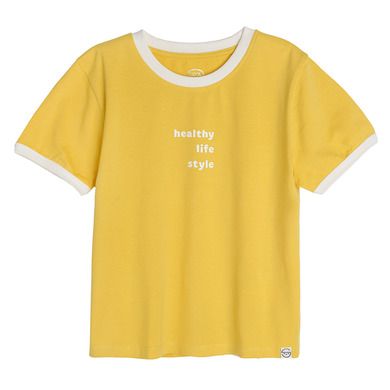 Cool Club, T-shirt dziewczęcy, pudełkowy, żółty