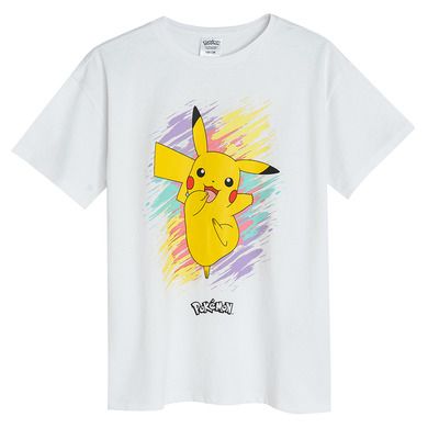 Cool Club, T-shirt dziewczęcy z krótkim rękawem, biały, Pokemon