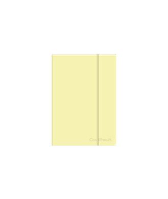 CoolPack, brulion A5 z gumką, 80 kartek, linia, Pastel Powder Yellow
