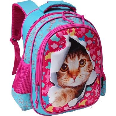 Corvet, Kot, plecak dla przedszkolaka 3D, różowy/niebieski