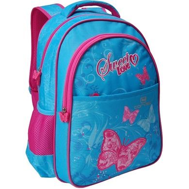 Corvet, plecak szkolny, niebieski/różowy
