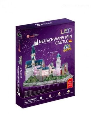 Cubic Fun, Neuschwanstein Castle, puzzle 3D, 128 elementów