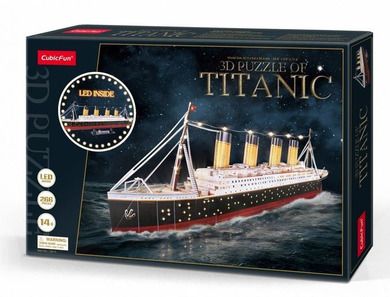 Cubic Fun, Titanic LED, puzzle 3D, 246 elementów