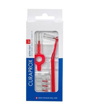 Curaprox, Prime Start, zestaw czyścików do zębów, czerwony, CPS 07